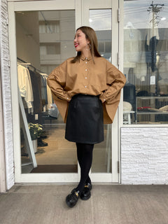 バックギャザーワイドブラウス