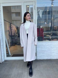 ウールライクロングカーディガン