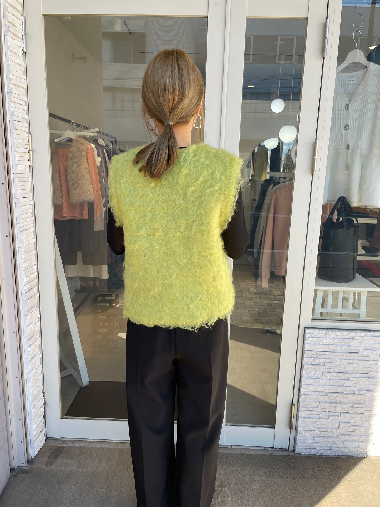 シャギーニットベスト