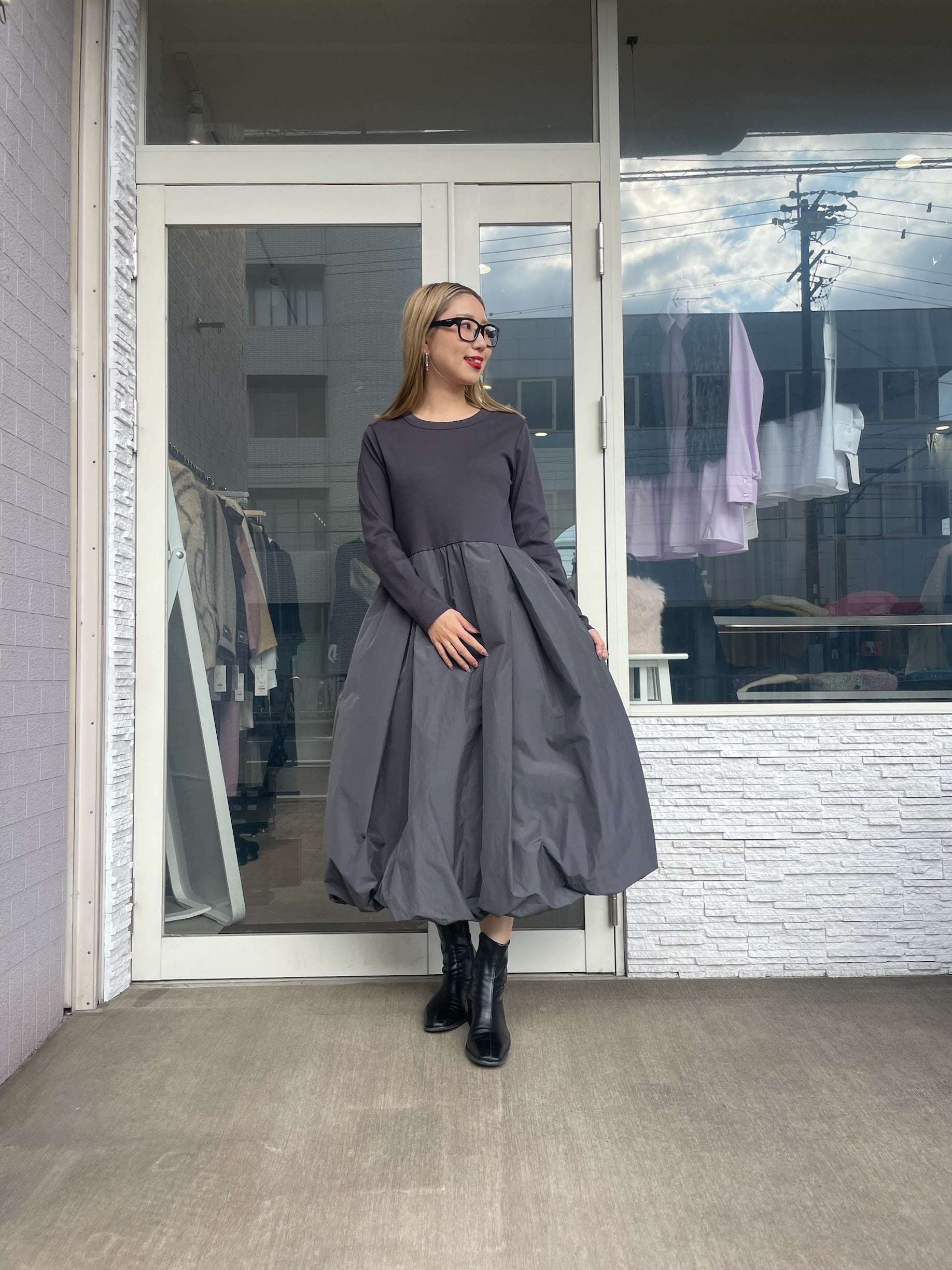 ロングスリーブドッキングバルーンワンピース – SETiA online