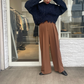 タックワイドスラックスパンツ