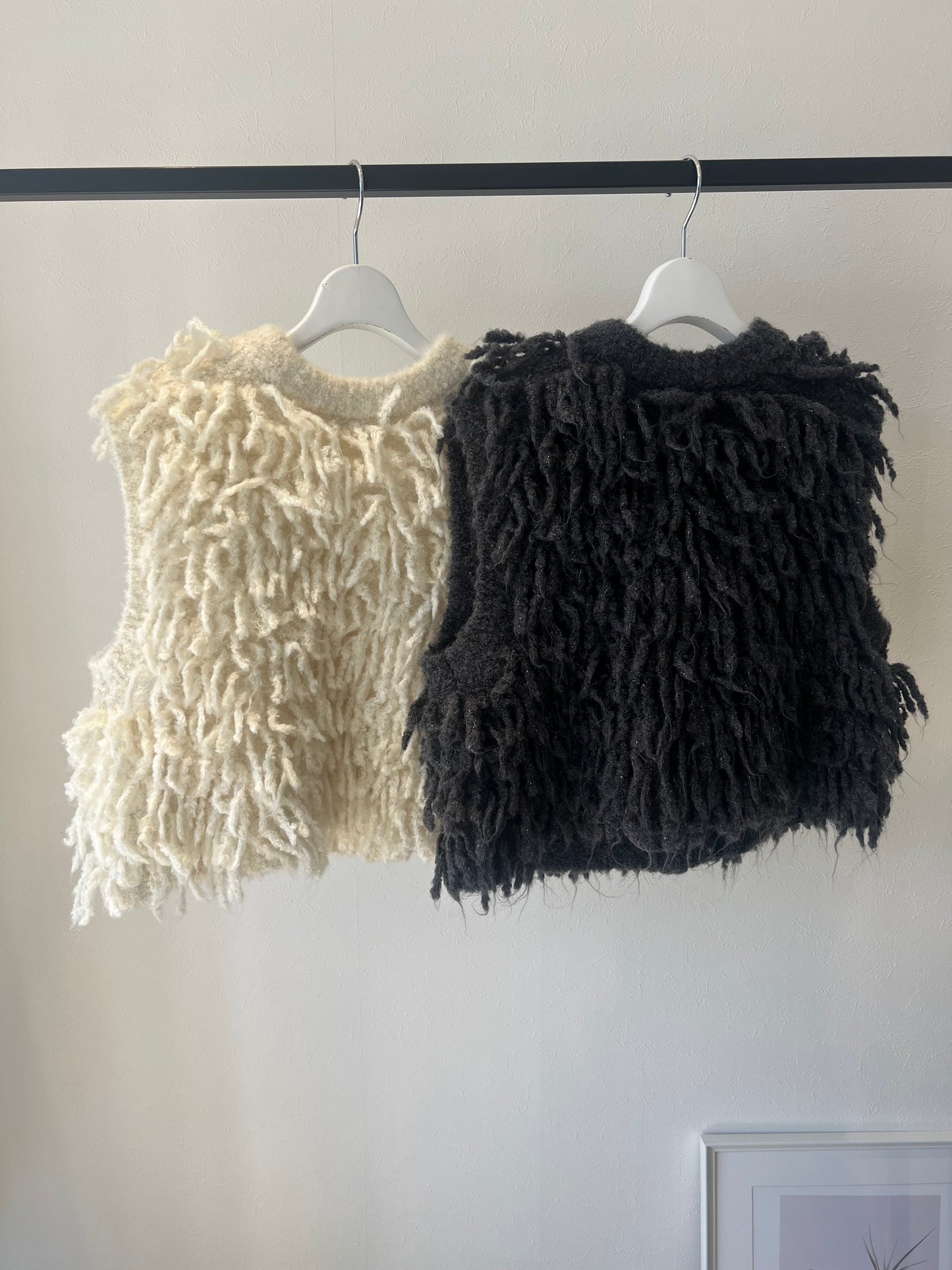 ニットフリンジベスト