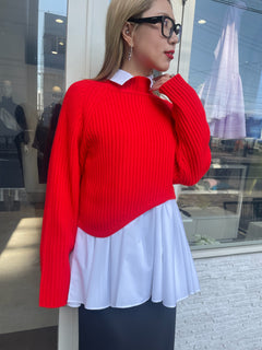 ギャザーフレアブラウス