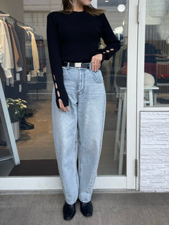 カットデザインリブニット