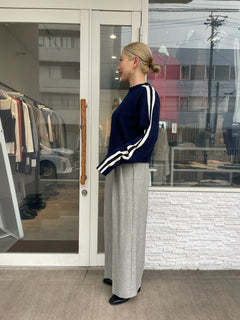 ヤク×メリノウールラインニット