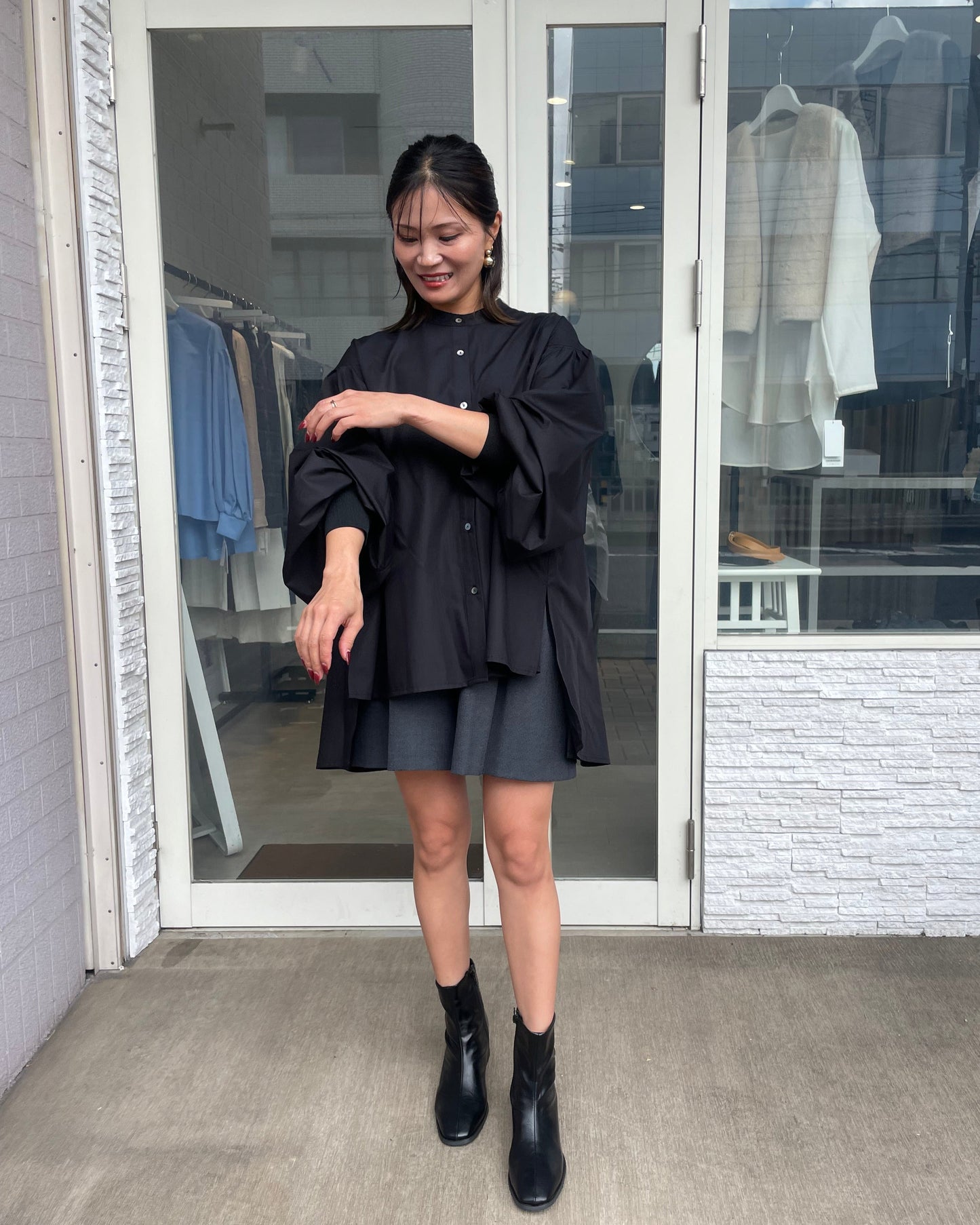 ボリュームスリーブブラウス