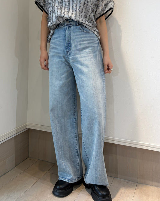 ハイウエストワイドデニム