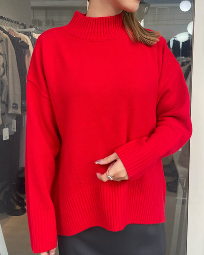 【新色追加！】ウール100%オフタートルニット