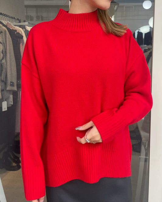 【新色追加！】ウール100%オフタートルニット