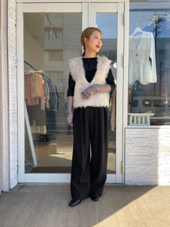 シャギーニットベスト