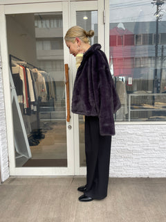 フェイクミンクファーブルゾン