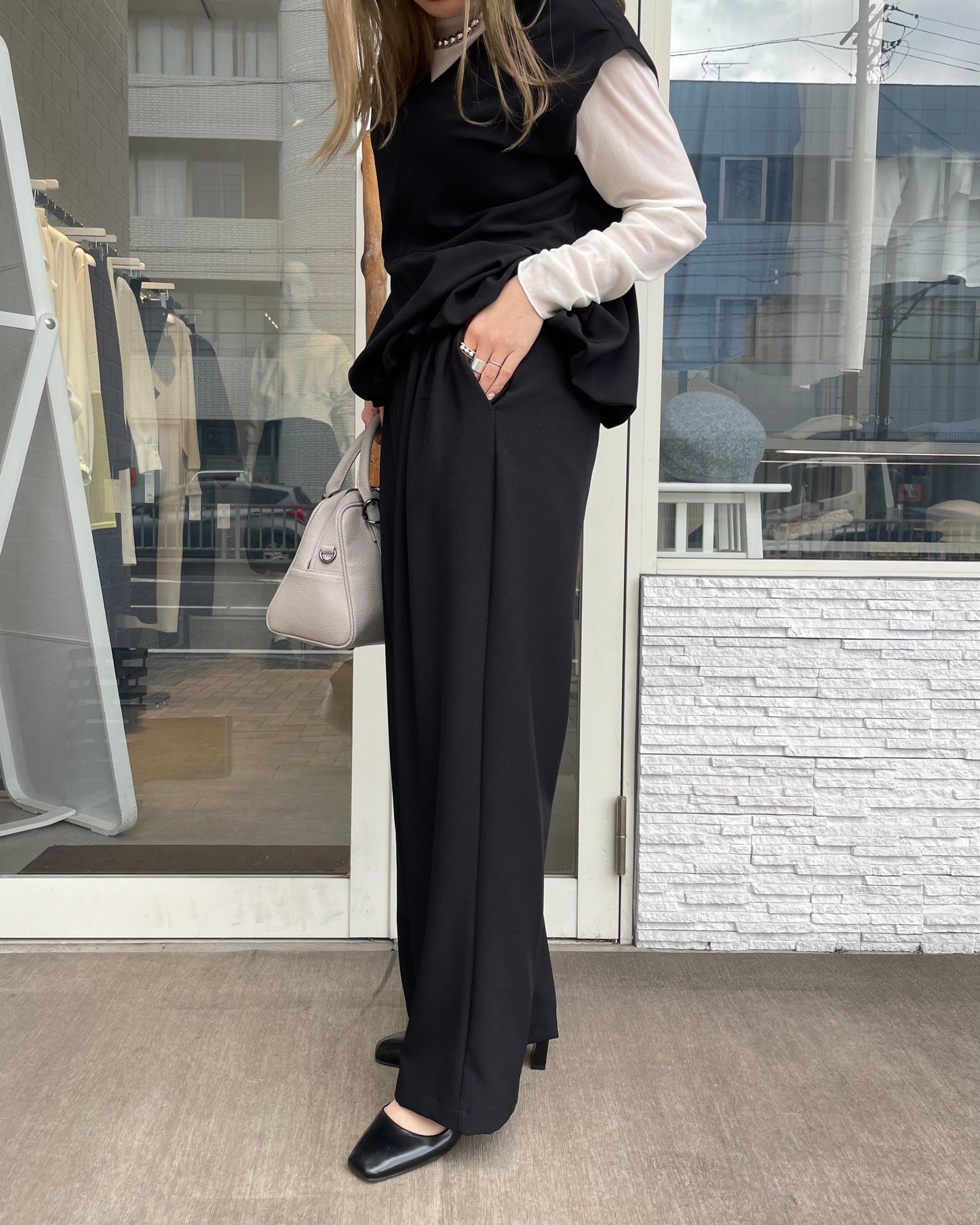 バルーントップス＆ワイドパンツセット