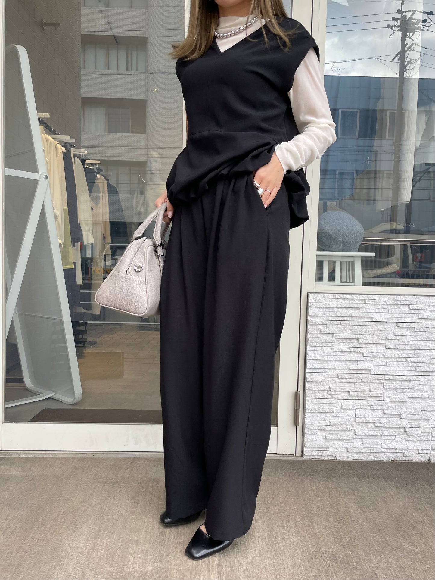 バルーントップス＆ワイドパンツセット