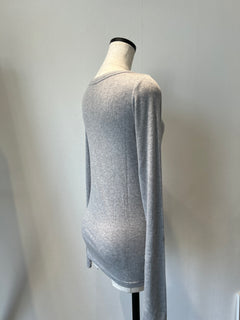 シルクカシミアブレンドリブトップス