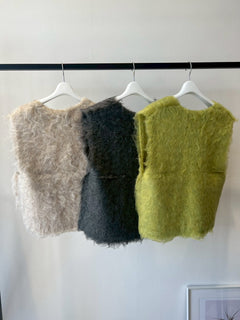 シャギーニットベスト