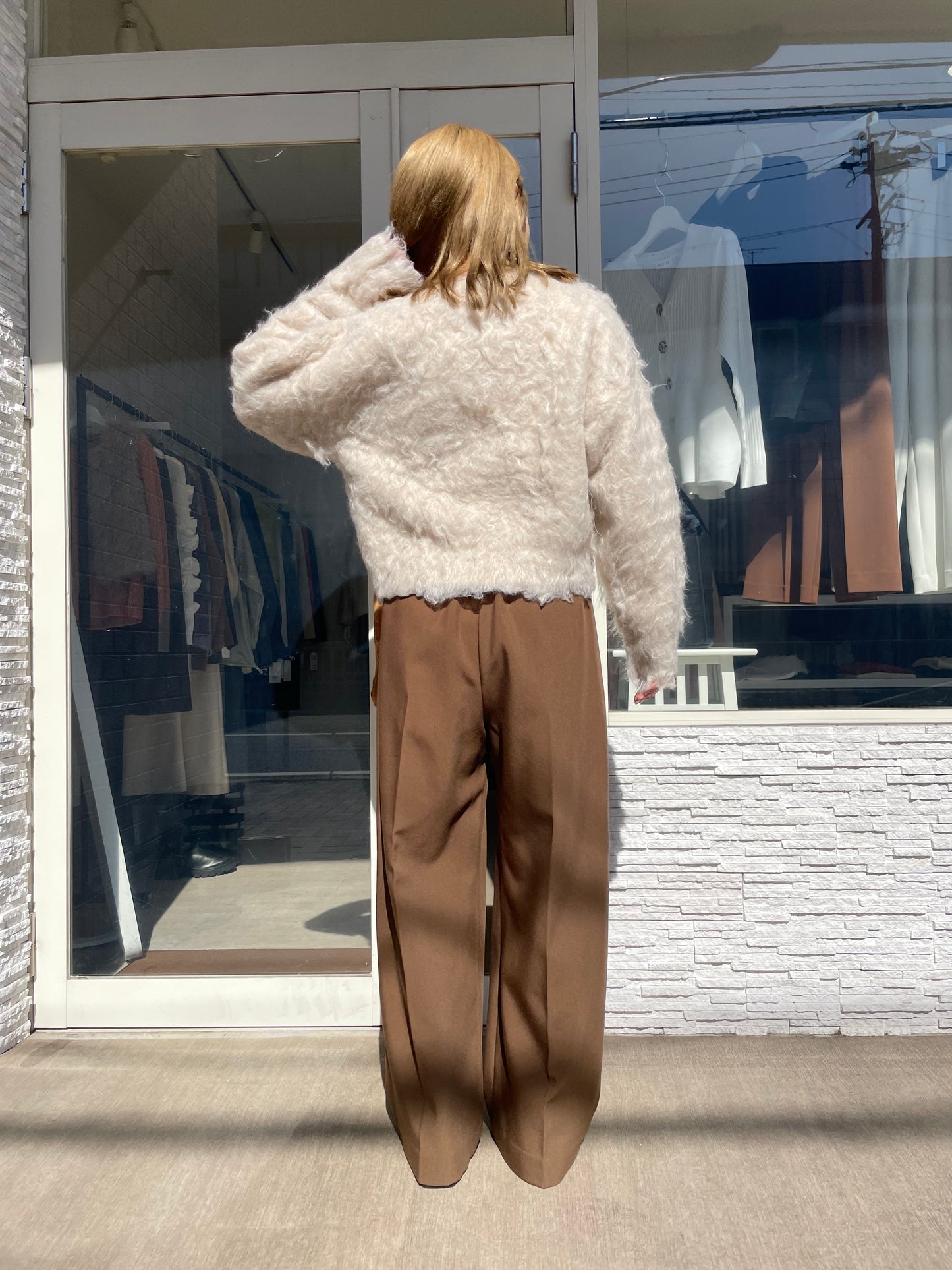 シャギーニットプルオーバー