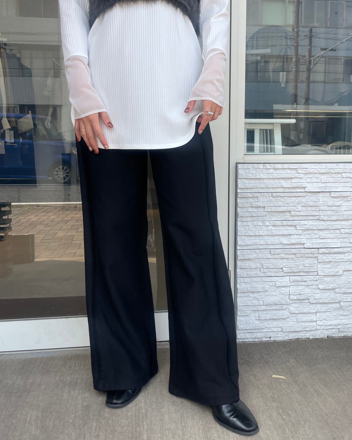 カットオフラインスウェットパンツ