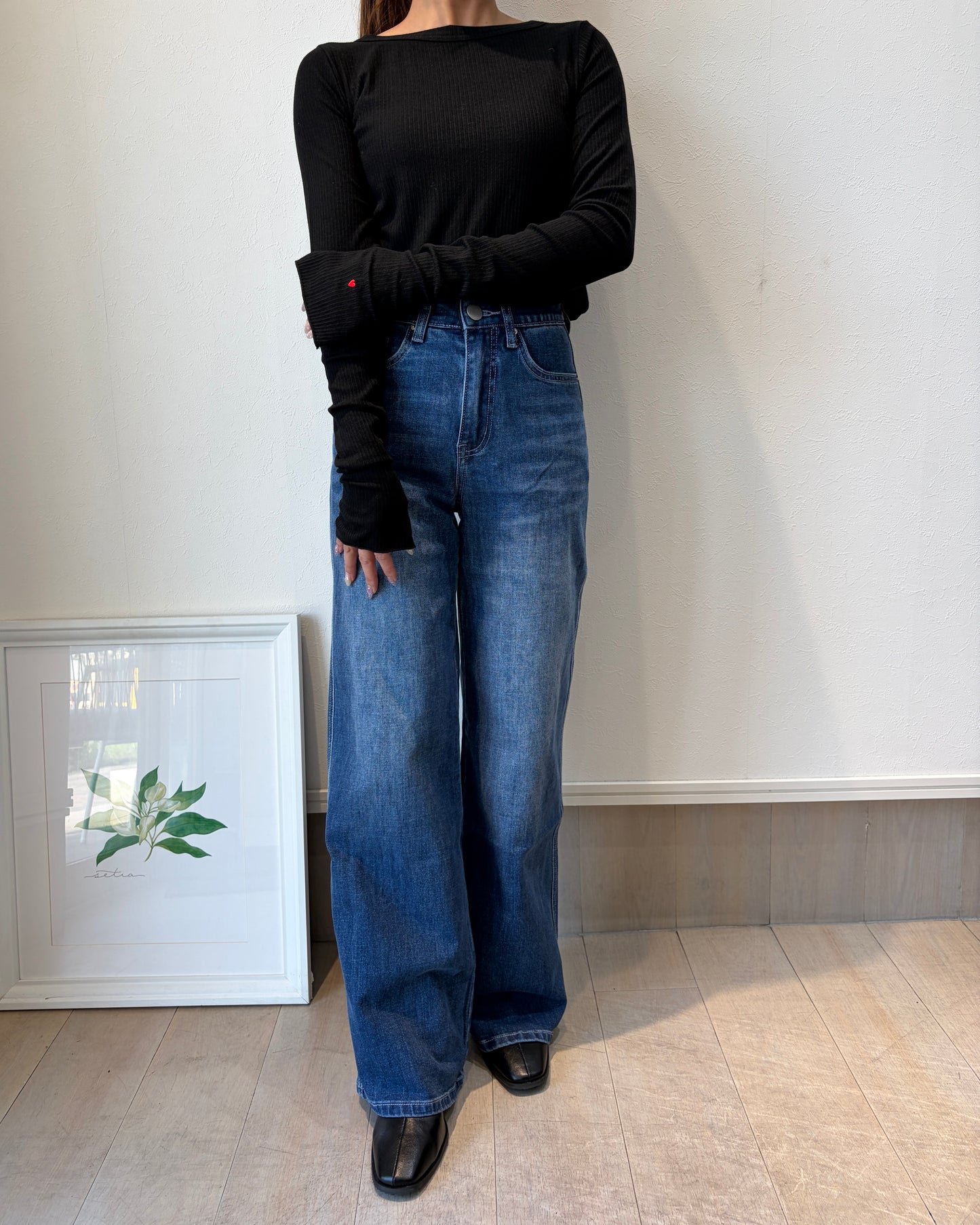 ♡シルクカシミヤブレンドクルートップス