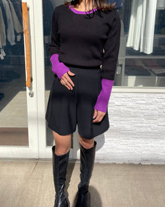 バイカラー2wayリブニット