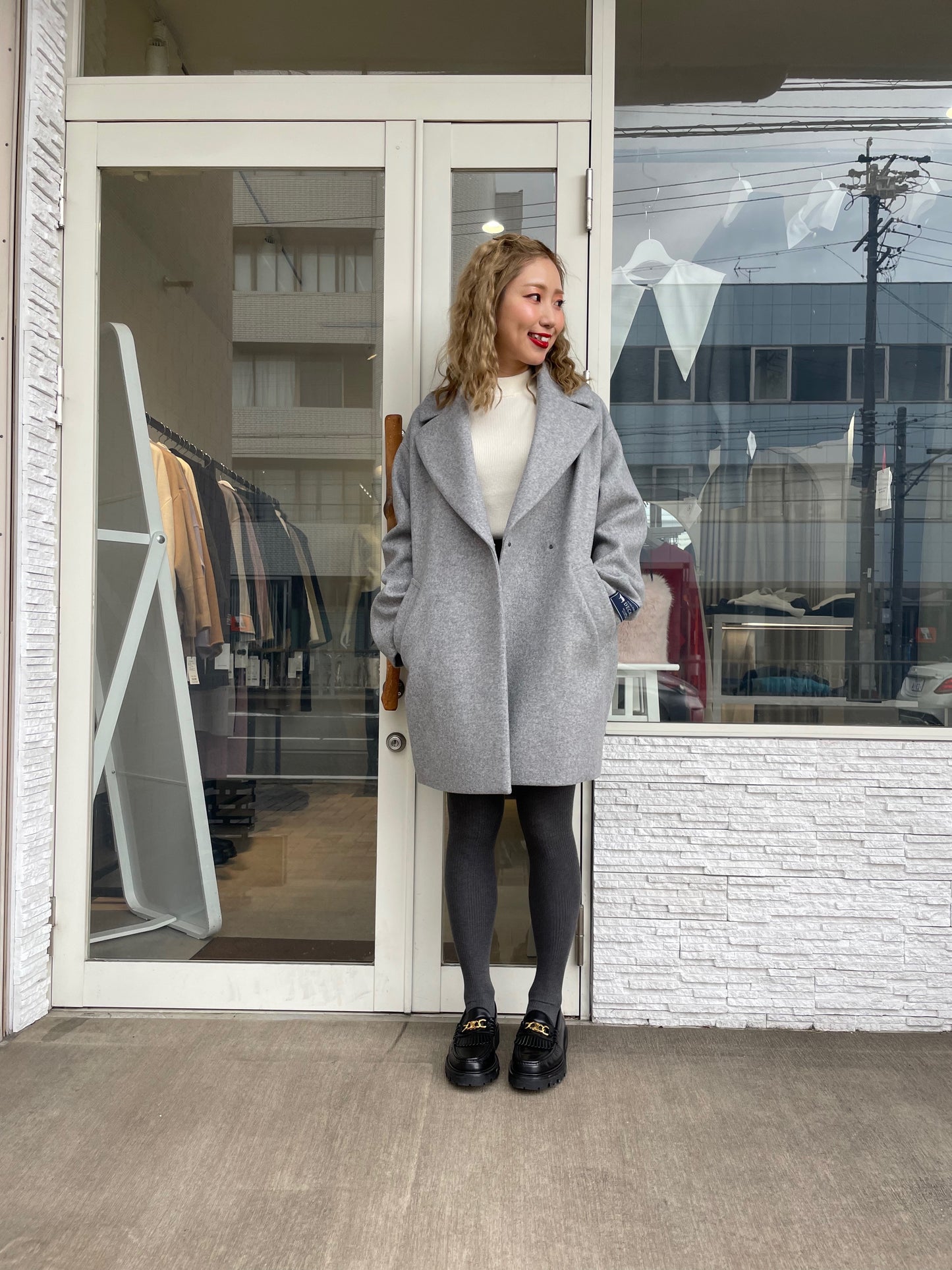 スーパー140 ウールオーバーコート