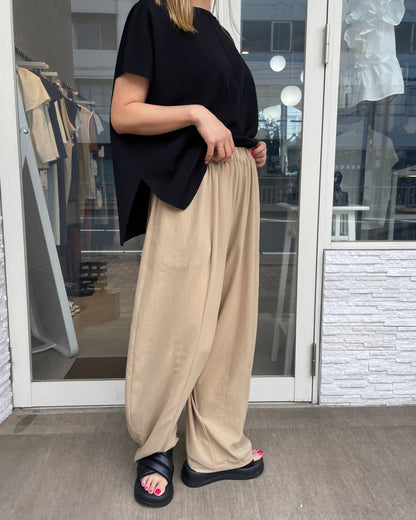 ストレッチシフォンボリュームパンツ