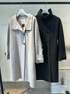 ぺコラムウールスタンドカラーコート
