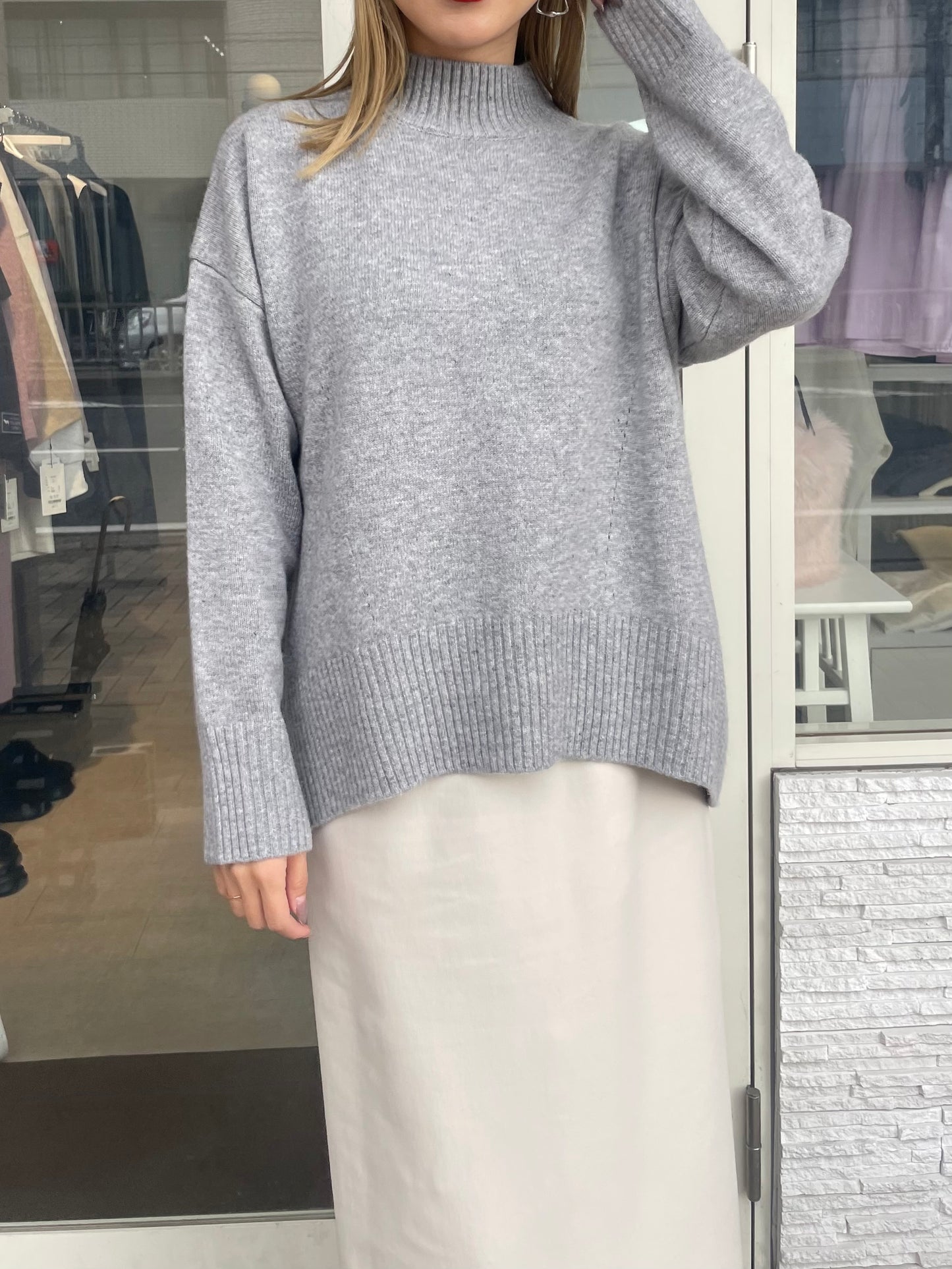 【新色追加！】ウール100%オフタートルニット