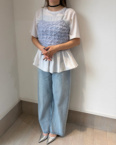 ストレッチシフォンフリルブラウス