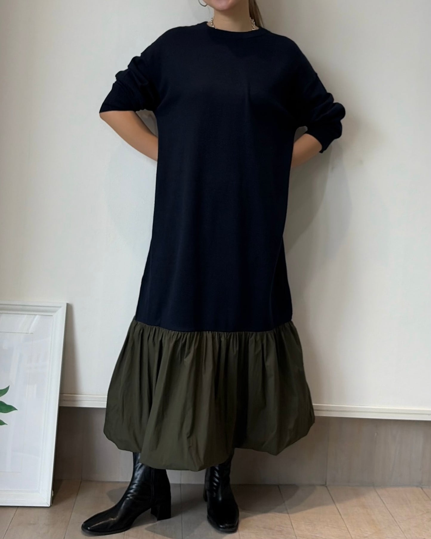 バルーンドッキングニットワンピ
