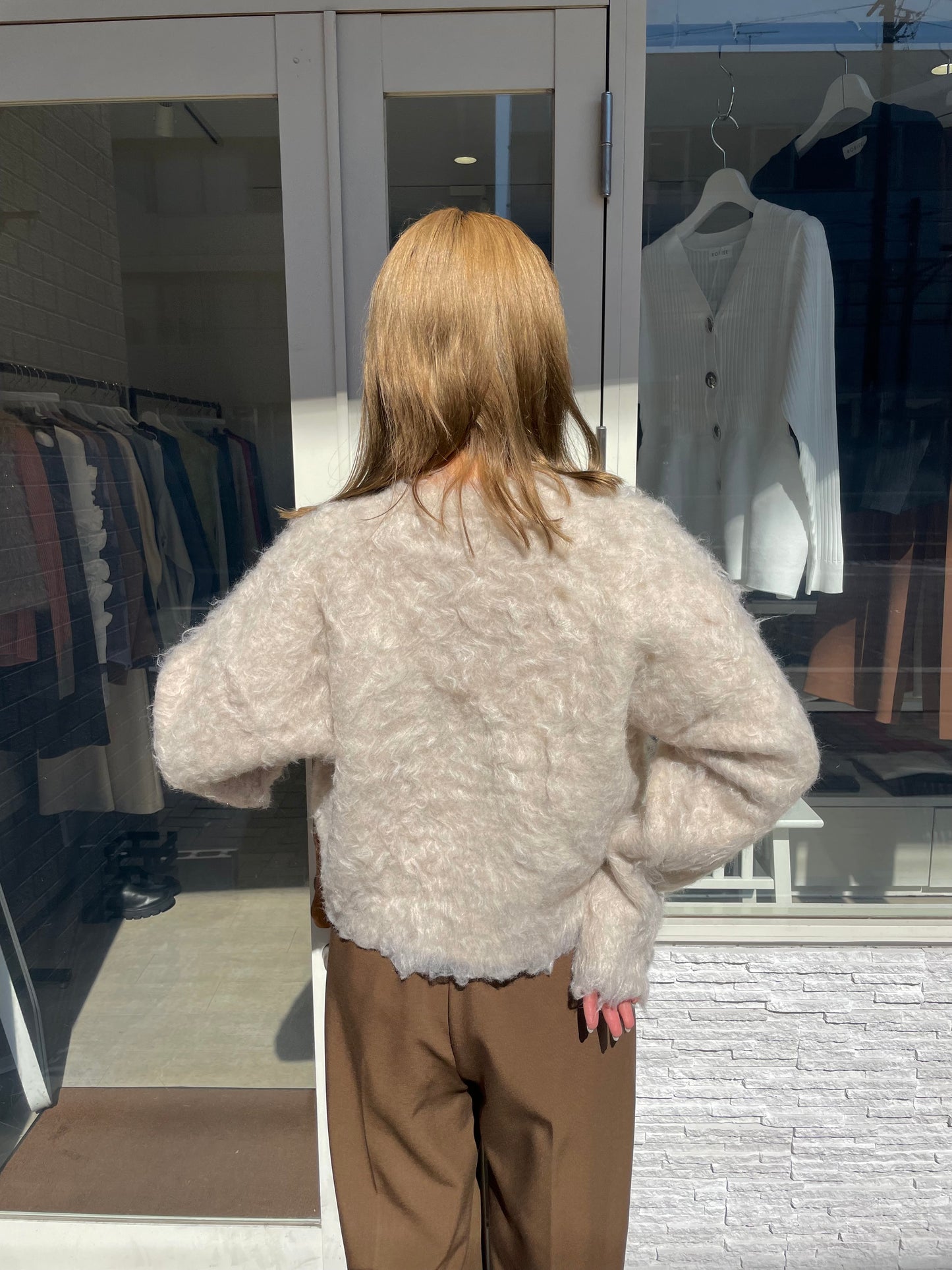 シャギーニットプルオーバー