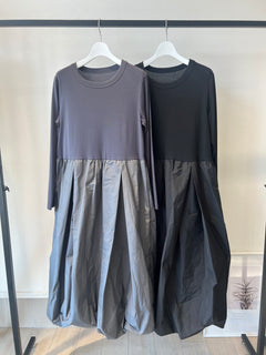 ロングスリーブドッキングバルーンワンピース