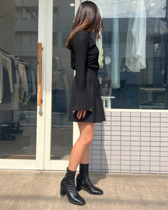 アーモンドトゥショートブーツ