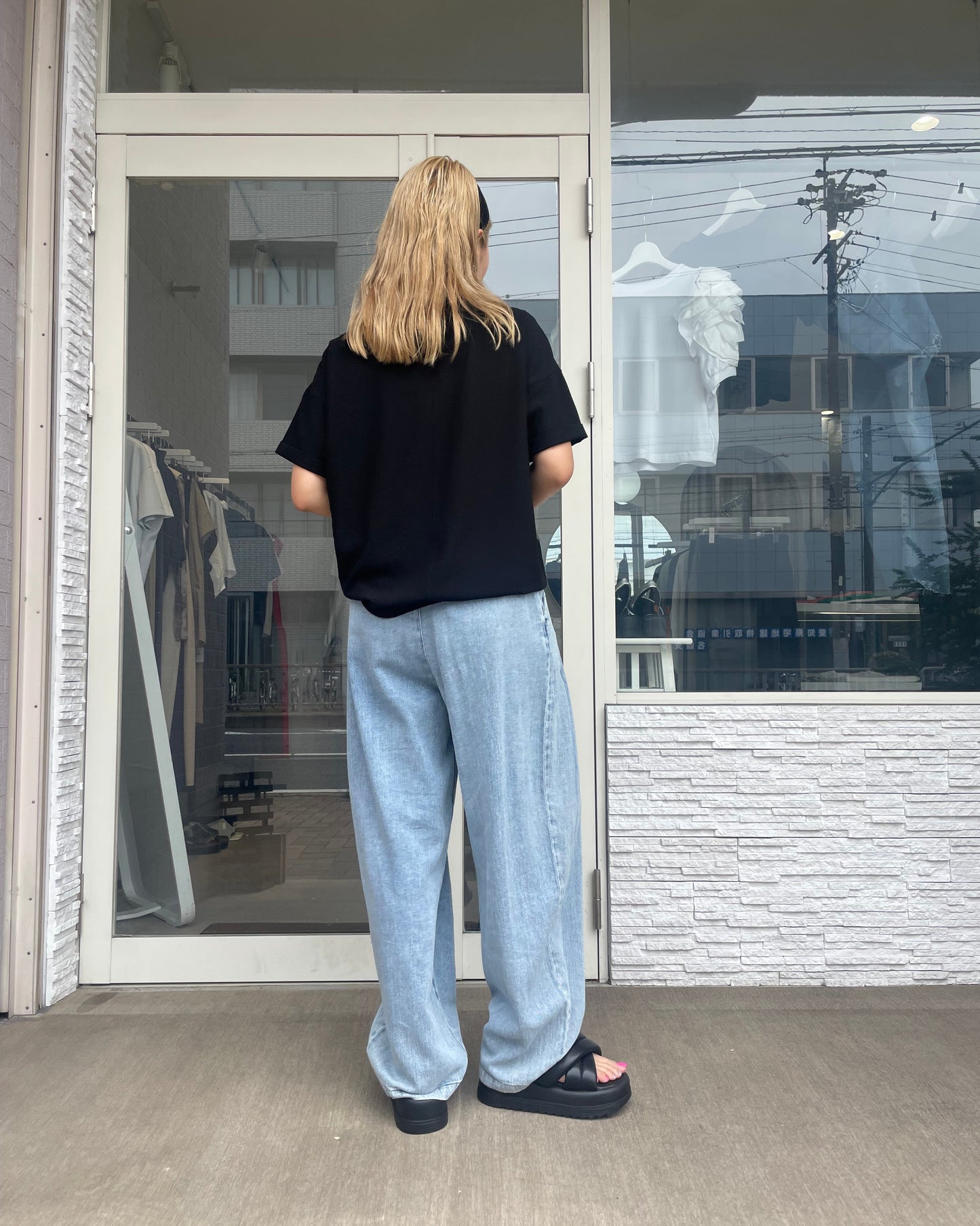 【再入荷】ストレッチシフォンブラウス