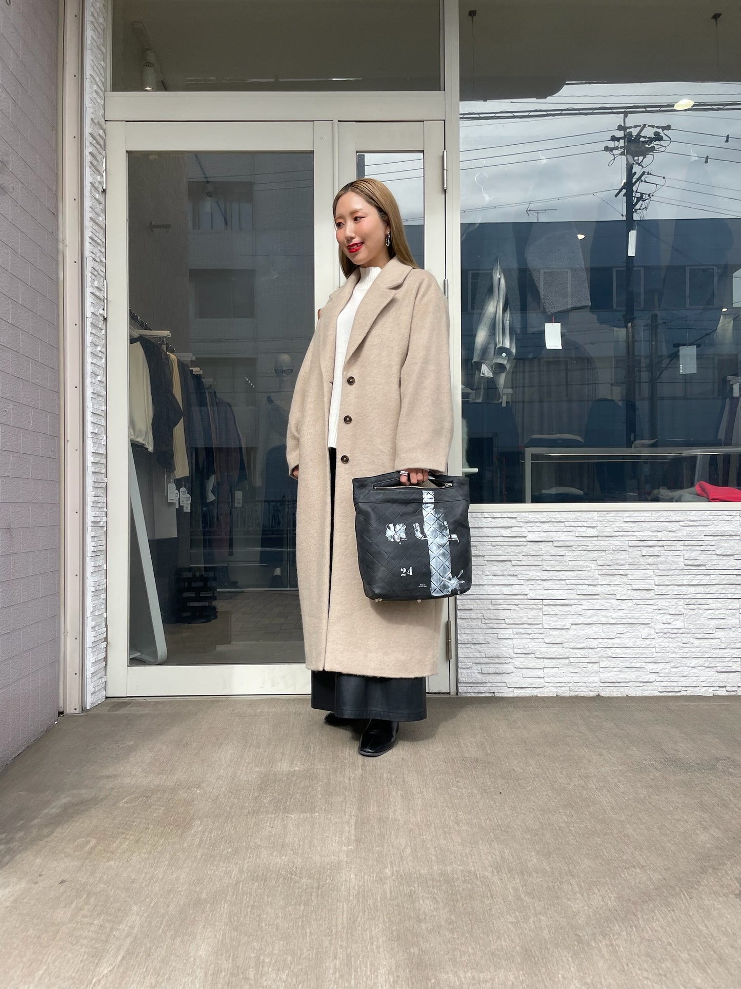 シャギーロングコート