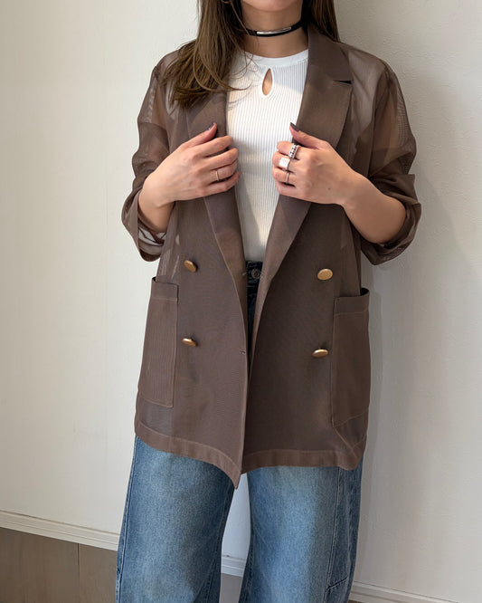 メッシュテーラードジャケット