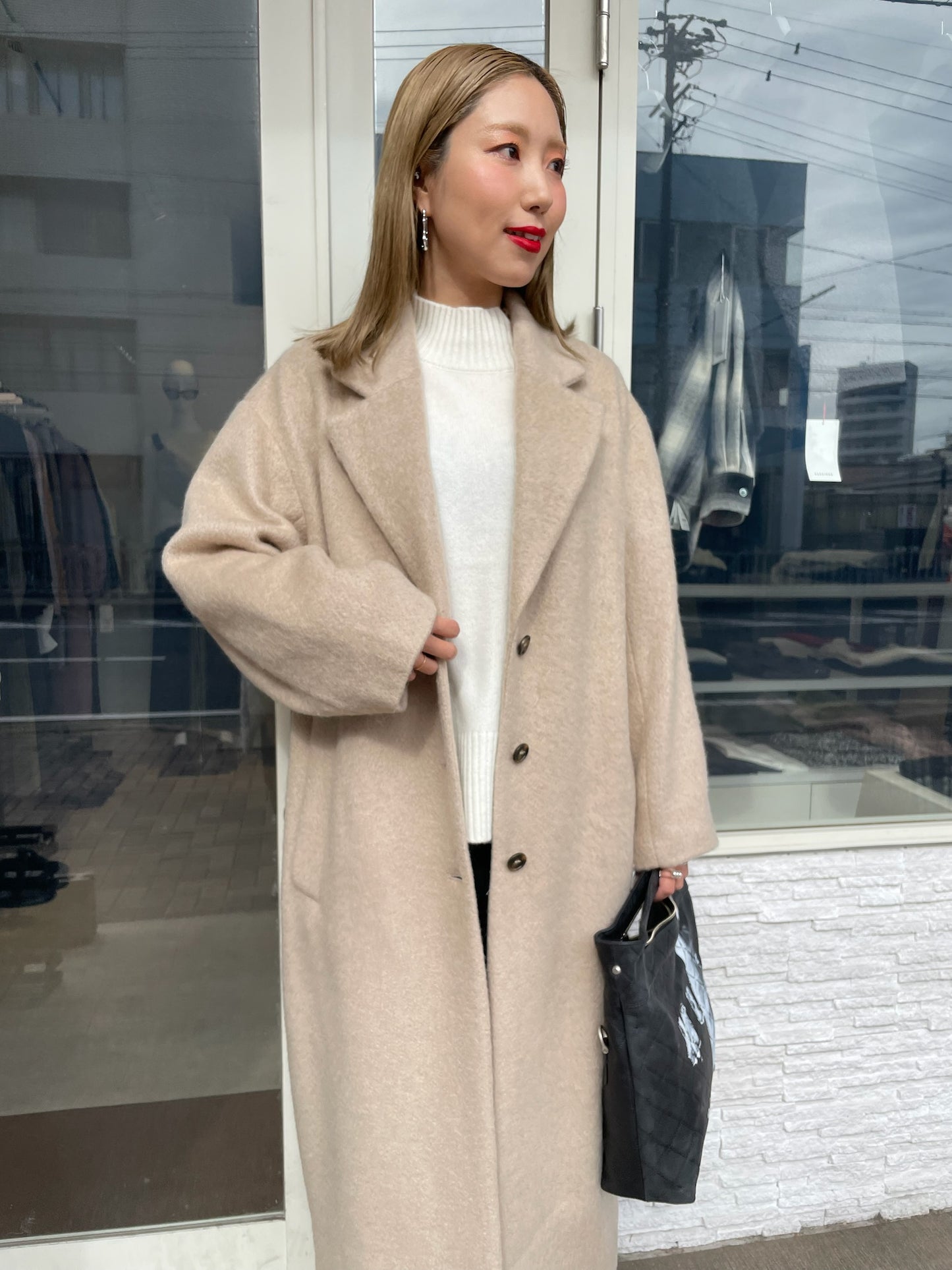 シャギーロングコート