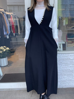 【再入荷】パールサスペンダーワンピース