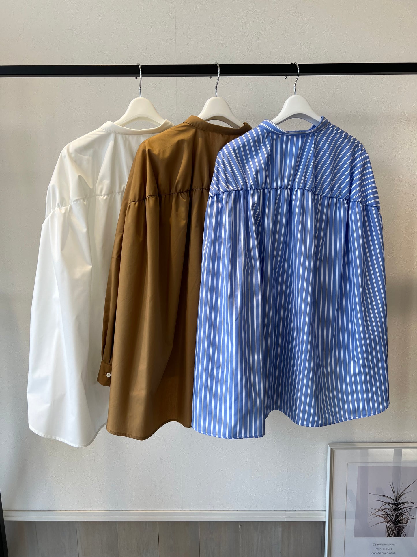 バックギャザーワイドブラウス