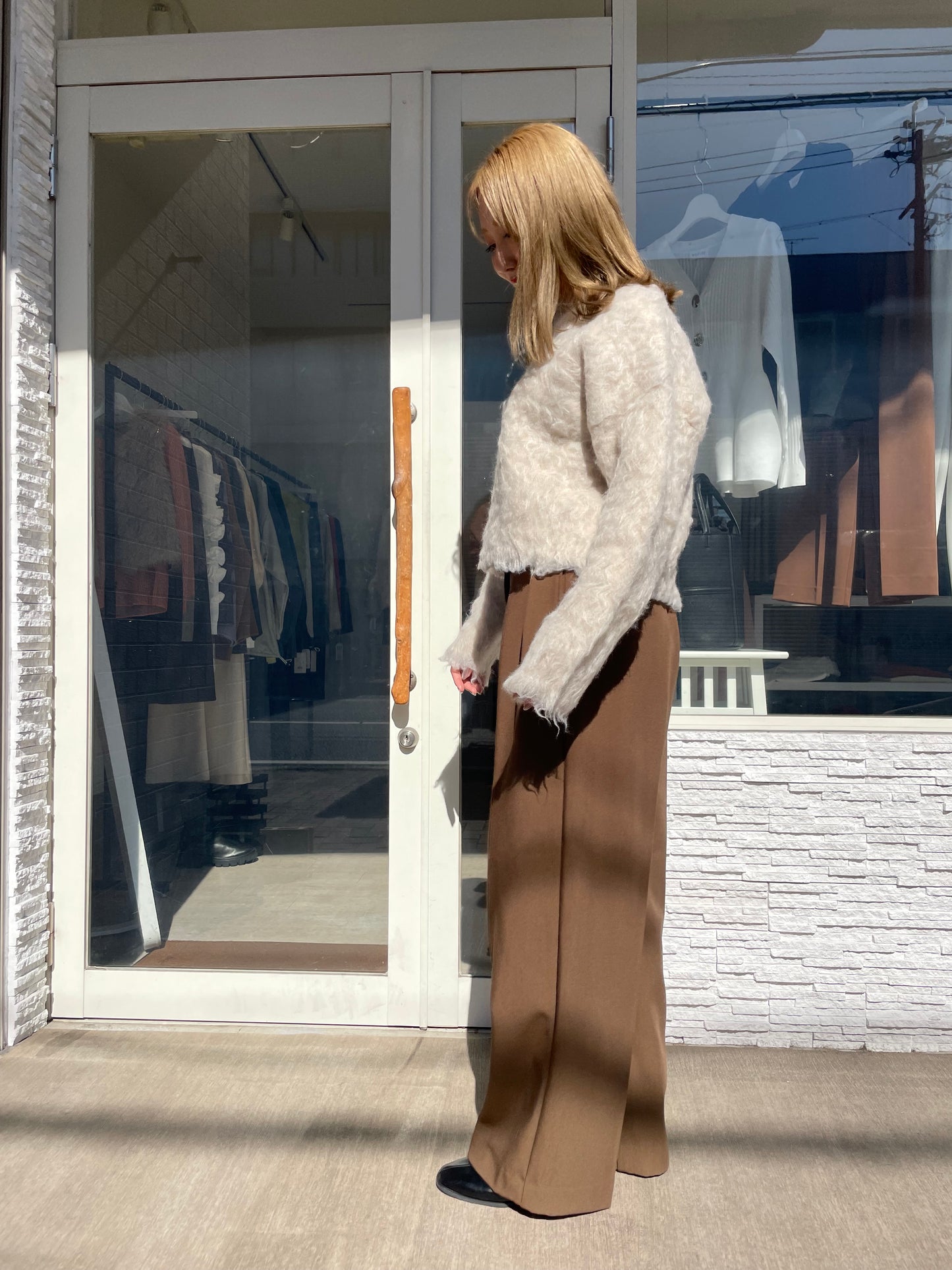 シャギーニットプルオーバー