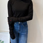♡シルクカシミヤブレンドクルートップス