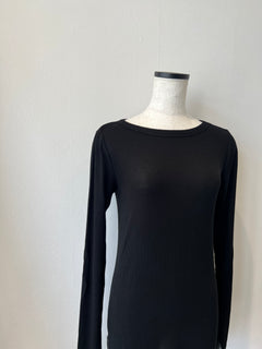 シルクカシミアブレンドリブトップス