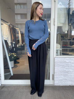 カットデザインリブニット