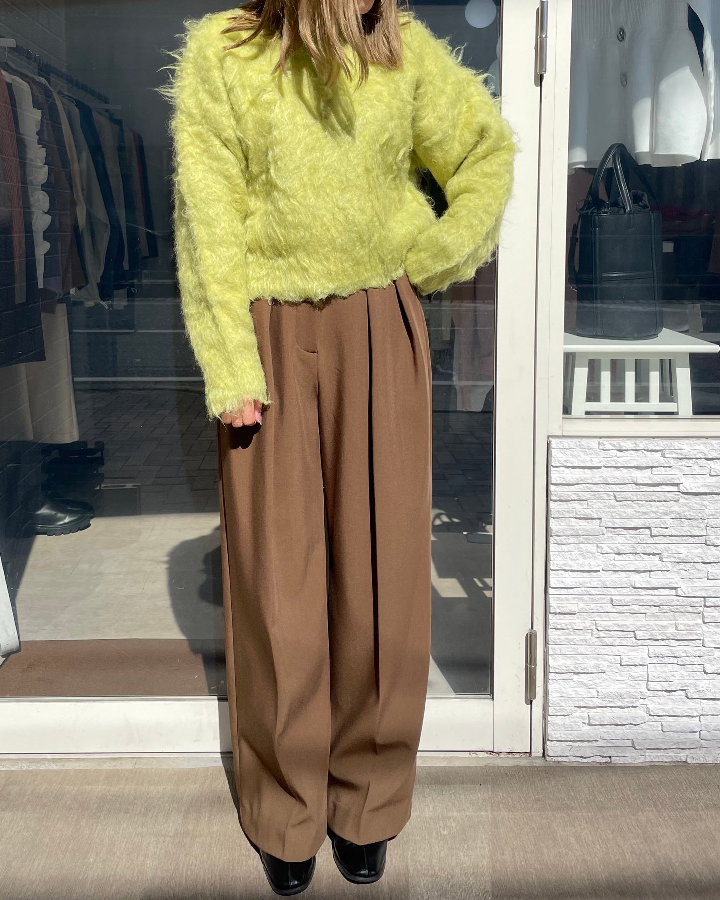 シャギーニットプルオーバー