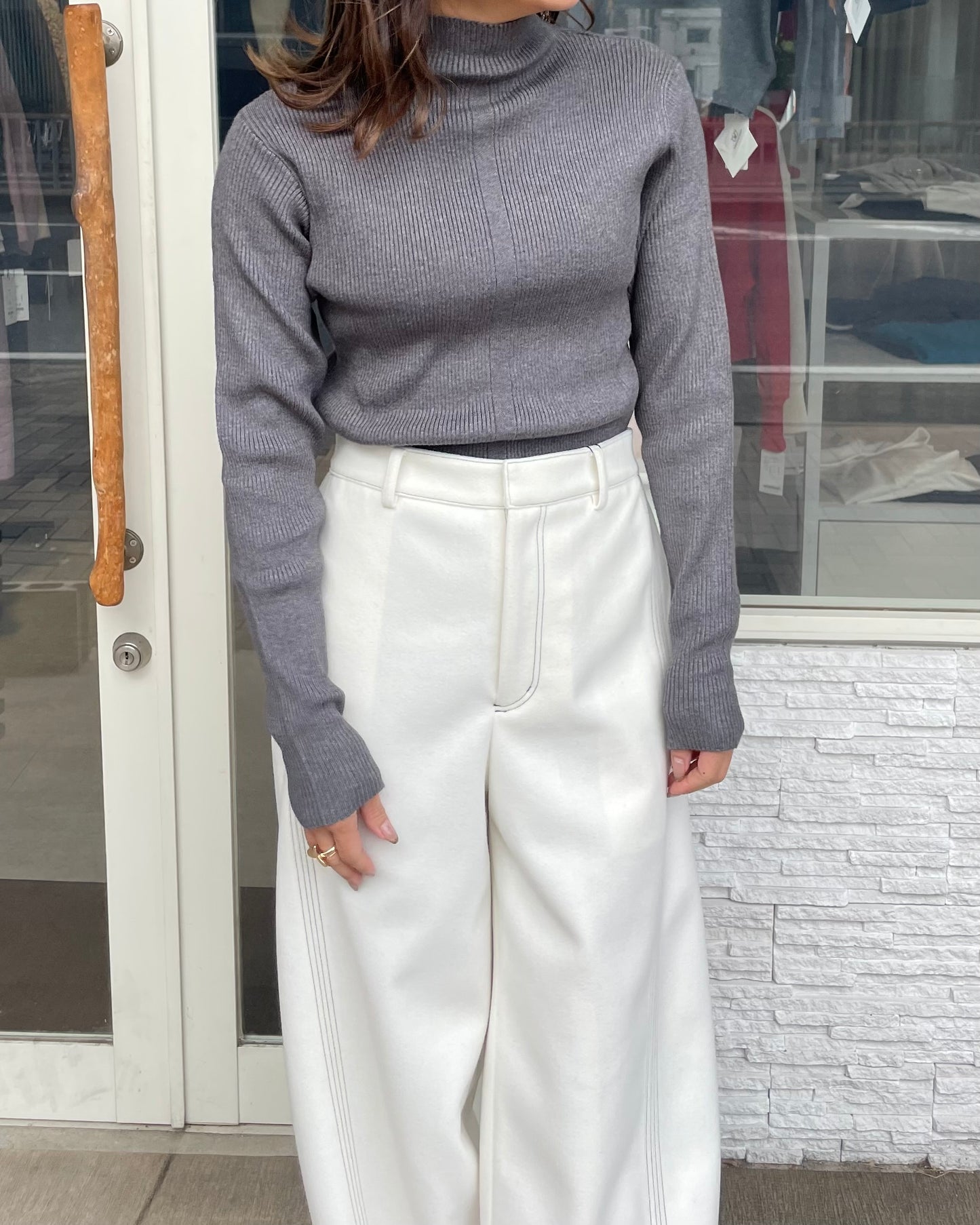 ベーシックリブニット