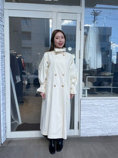 スタンドカラースプリングコート