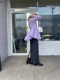 ギャザーフレアブラウス