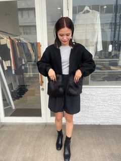 ボリュームファーカーディガン