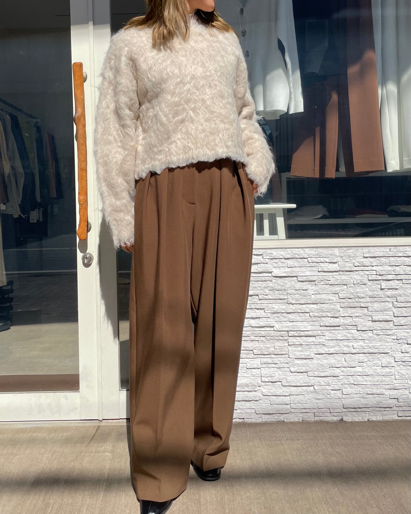 シャギーニットプルオーバー