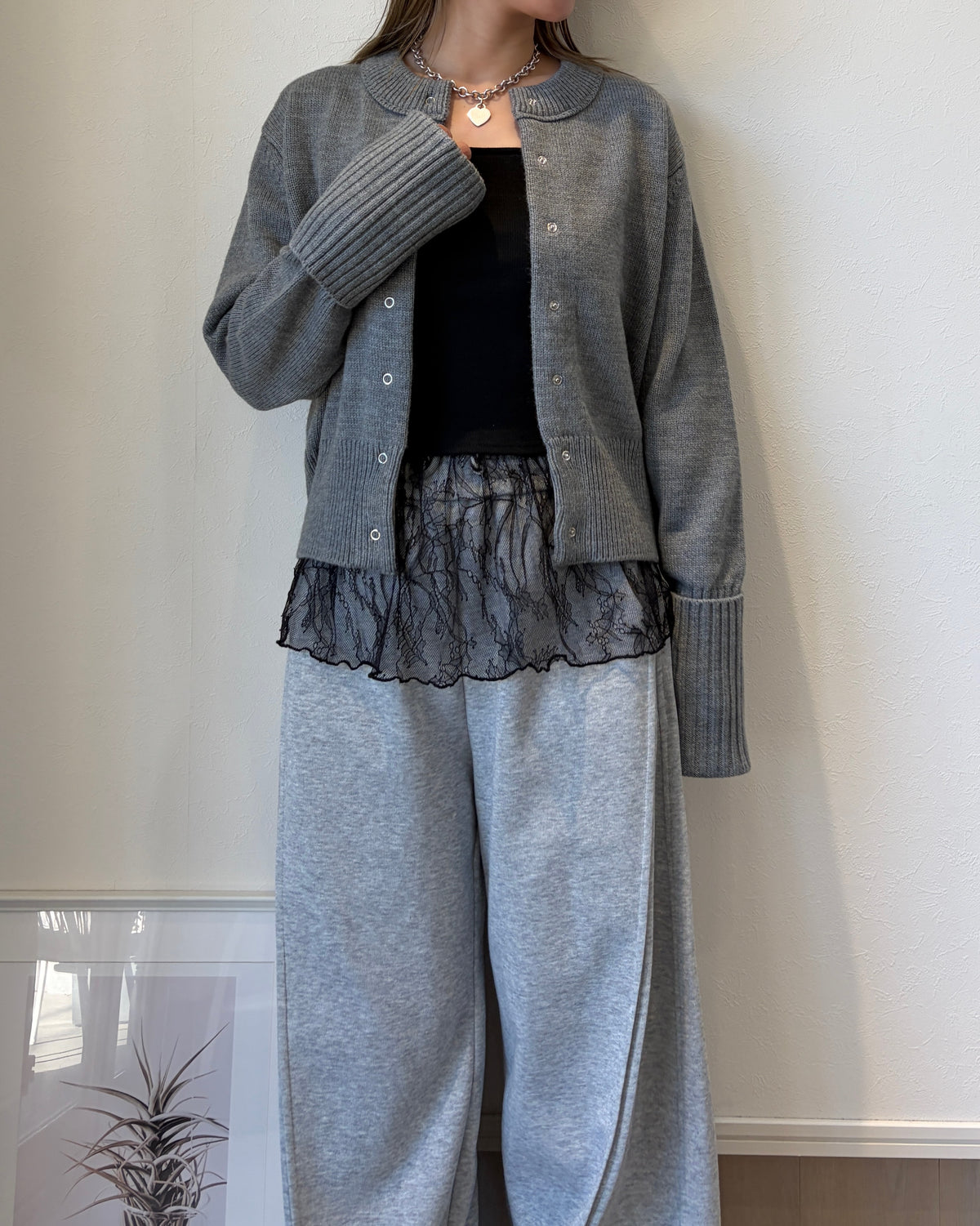 ロングスリーブニットカーディガン