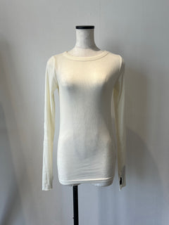 シルクカシミアブレンドリブトップス